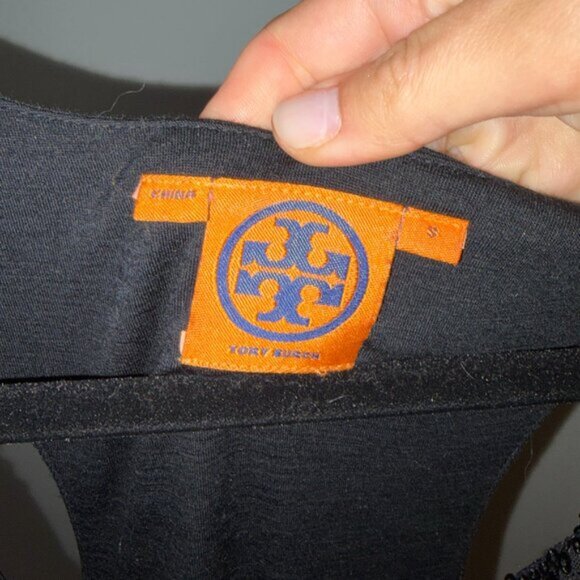 Black Tory Burch Sequin Sleeveless Pencil Dress Wool Nylon Women’s Size S - Picture 4 of 4